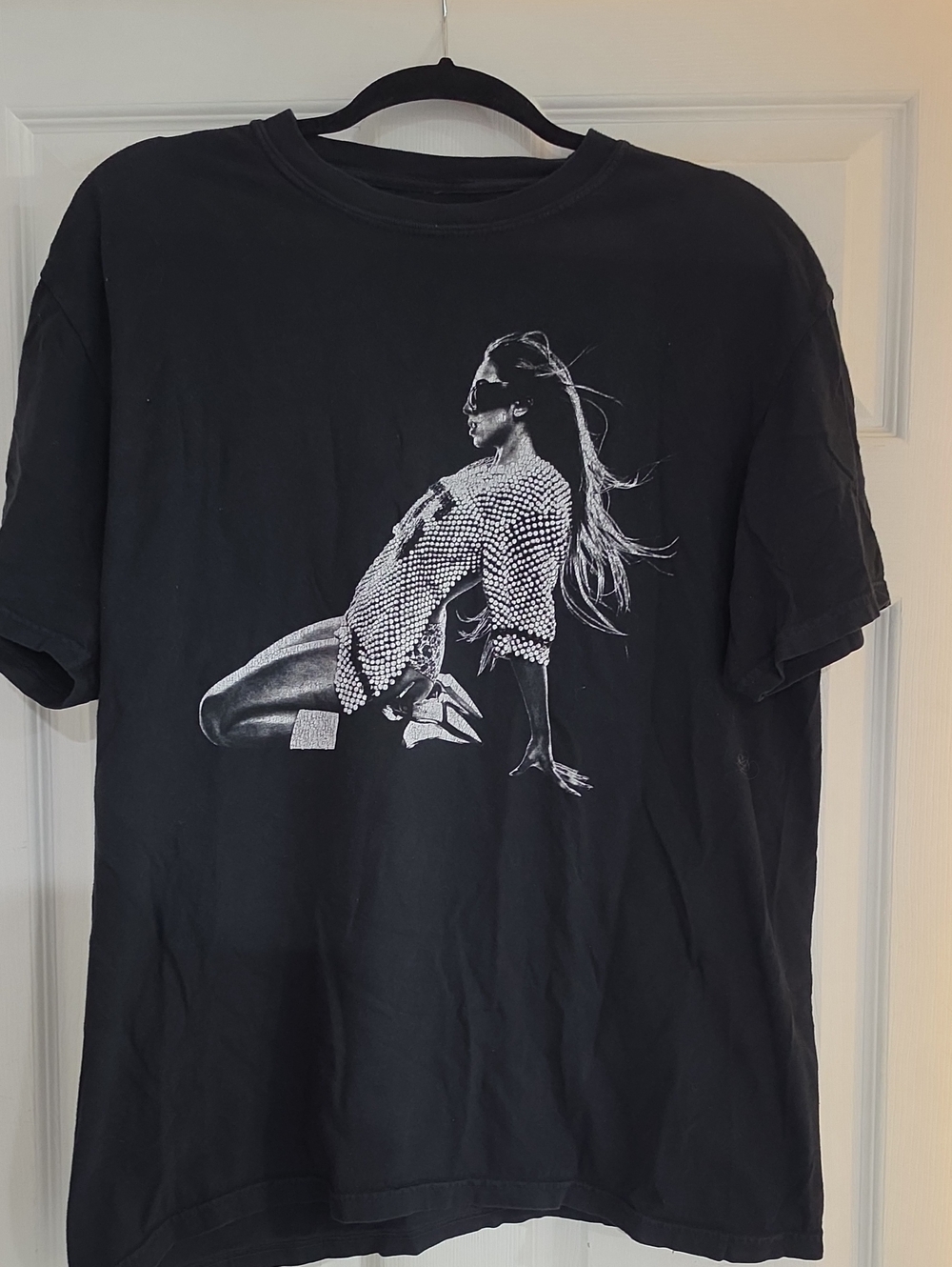 Tate McRae Concert Black Women's T-Shirt with White Print World Tour 2024